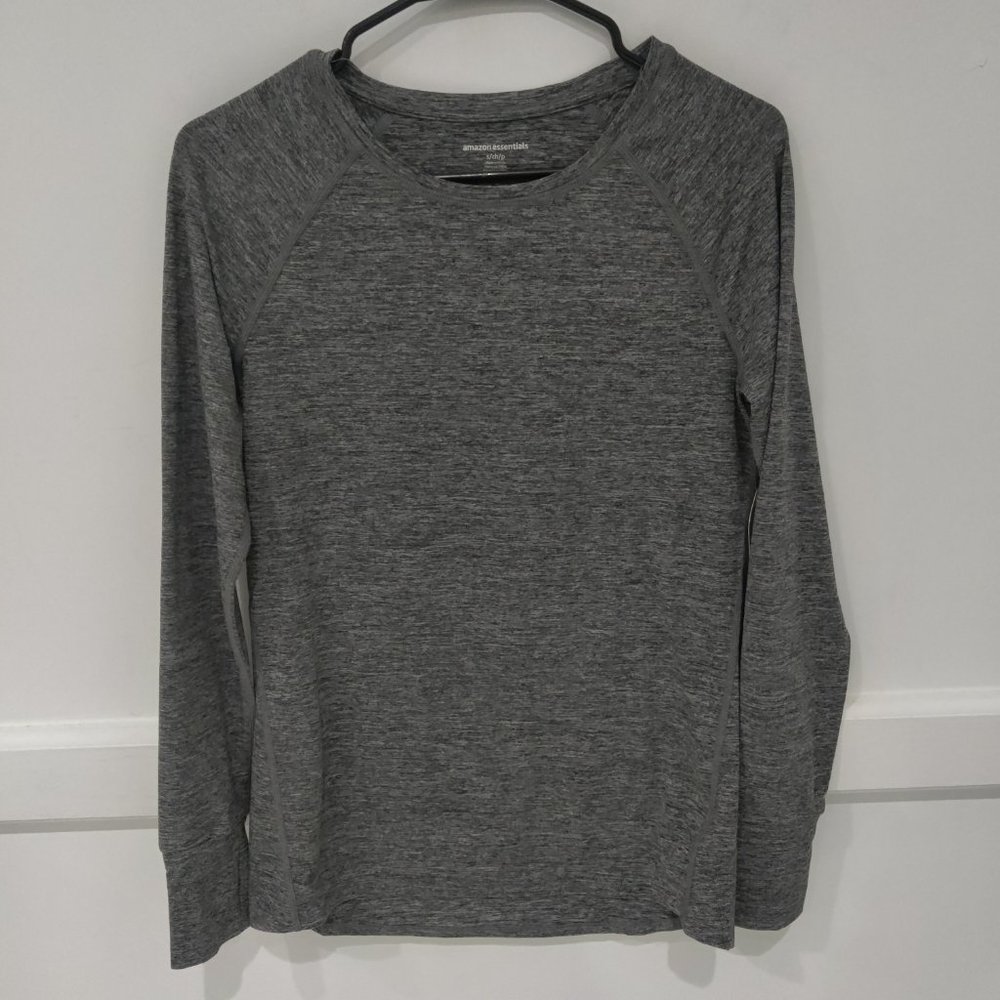 NWT Amazon Essentials Women's Brushed Tech Stretch Heather Gray Size S $35 3C559